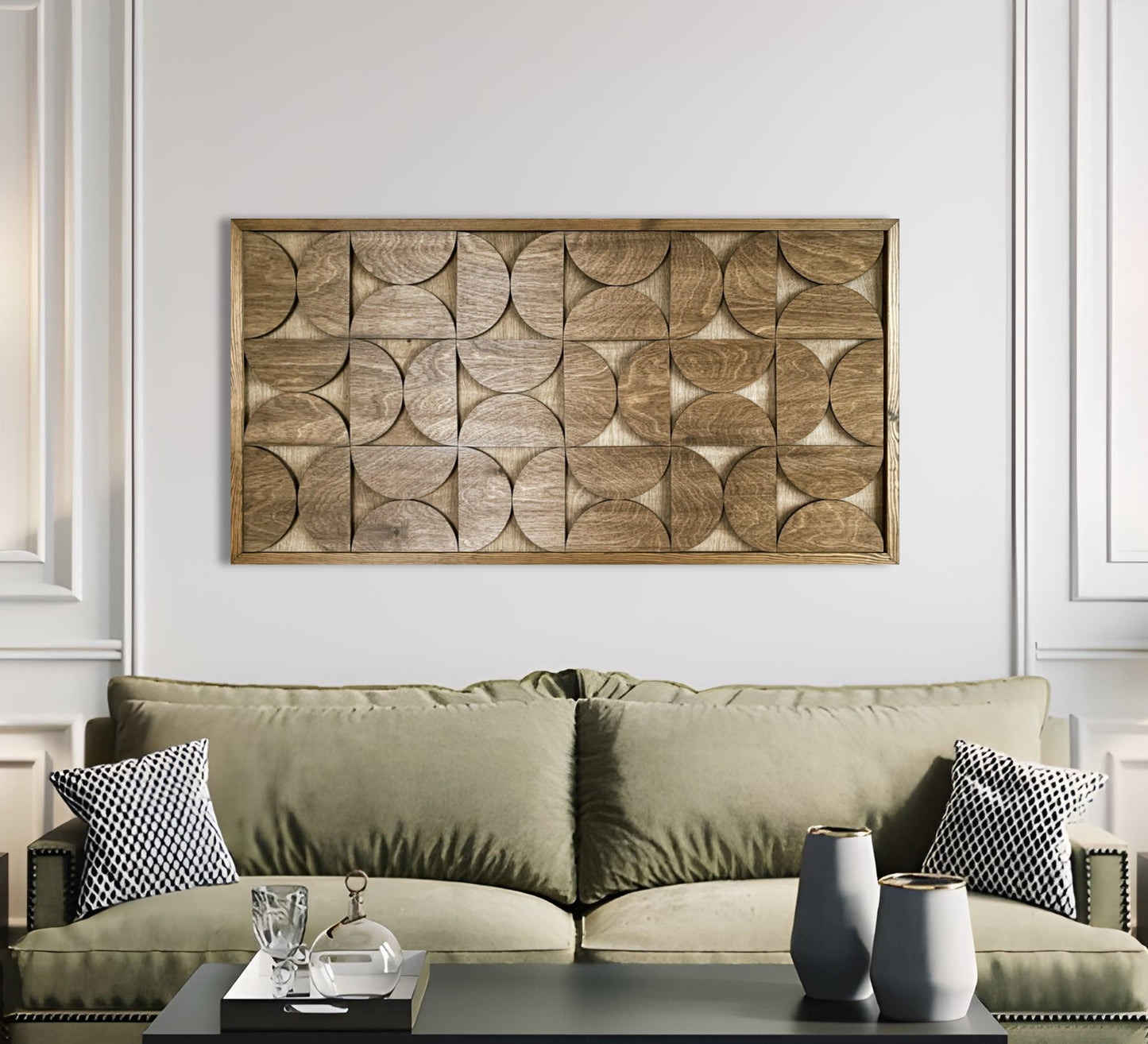 Walnut Mid Century Modern Wall Art