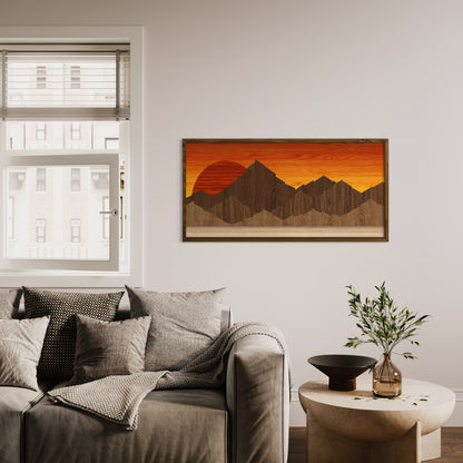 Wood Art Print - Mountain Wall Art