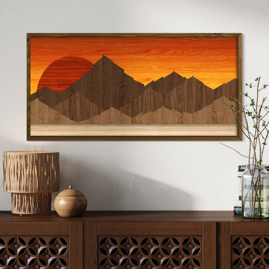 Wood Art Print - Mountain Wall Art