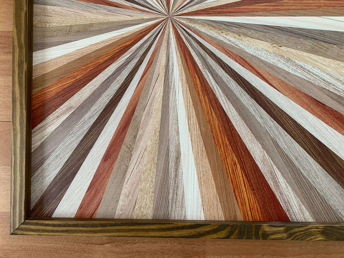 Wood Art Print - Colourful Lines