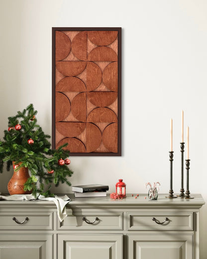 Wooden Christmas Decor, Modern Mid Century Wood Wall Art