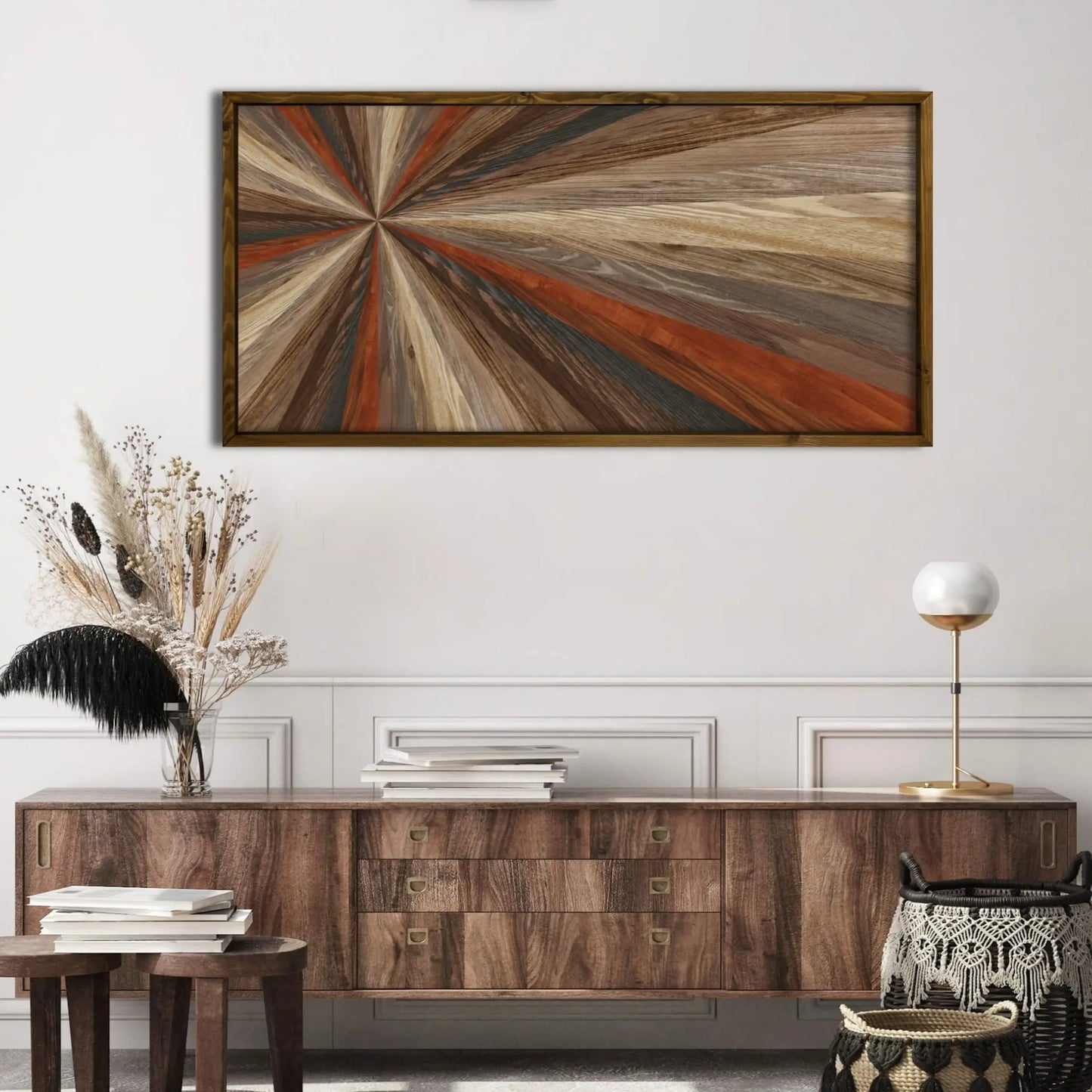 Wood Art Print - Modern Geometric Decor