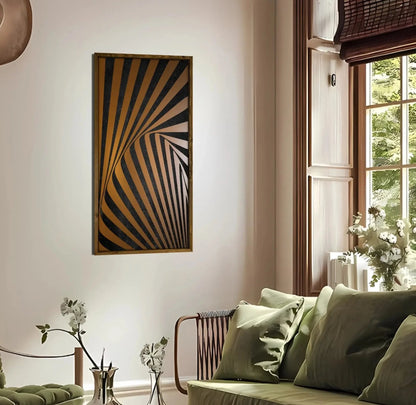 Wood Art Print - Geometric Lines