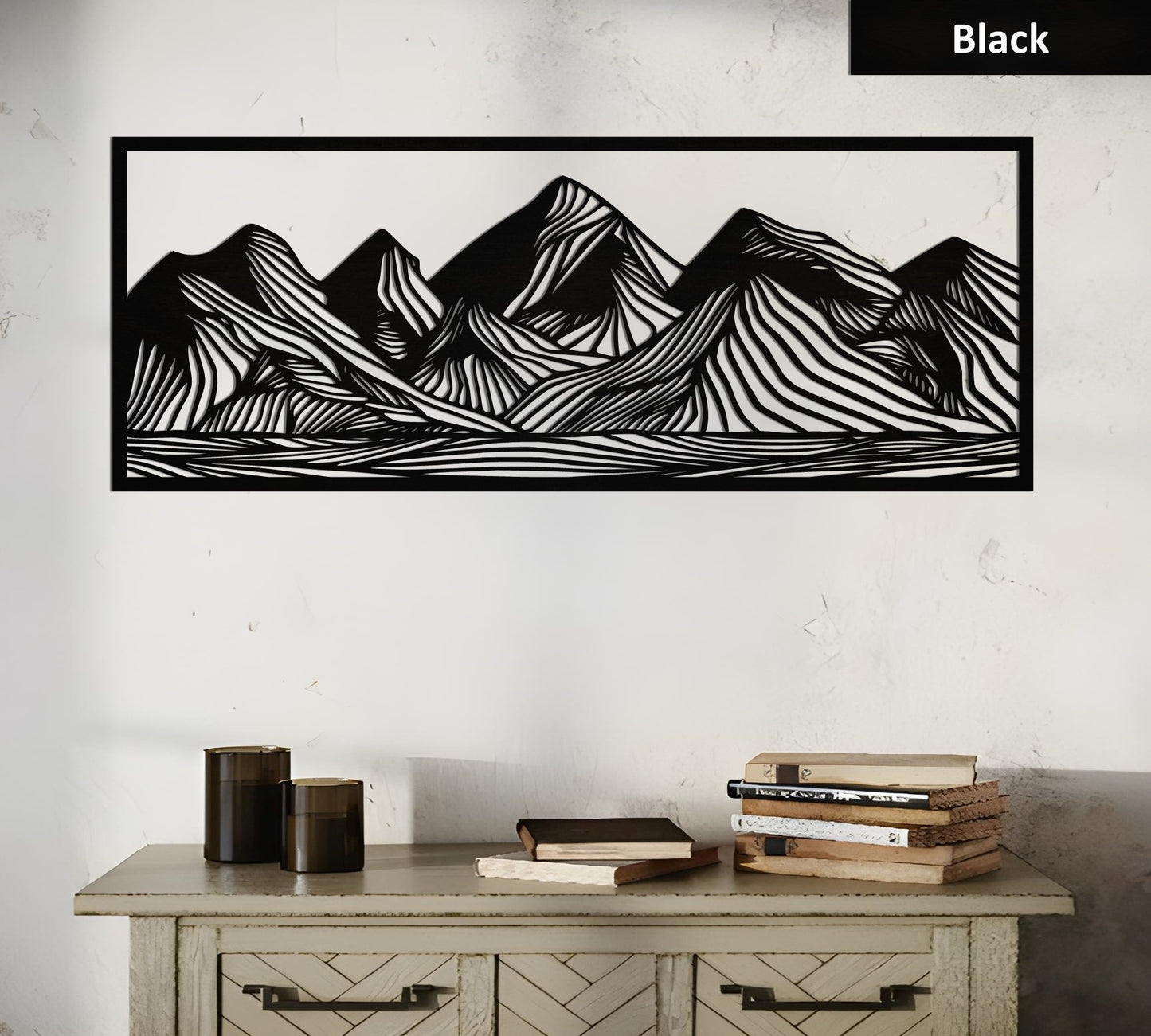 Geometric Mountain Wooden Decor