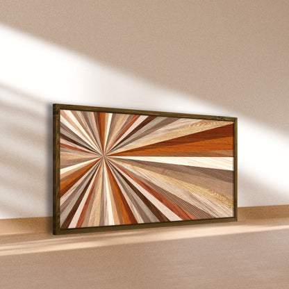 Wood Art Print - Colourful Lines