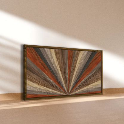 Wood Art Print - Geometric Lines