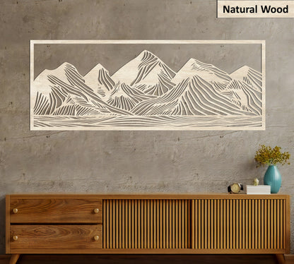 Geometric Mountain Wooden Decor