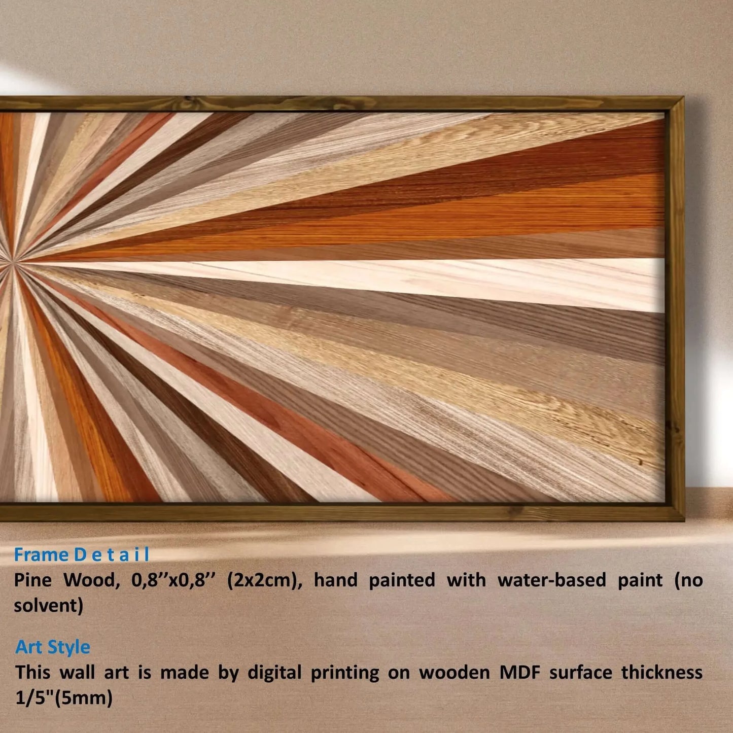 Wood Art Print - Colourful Lines