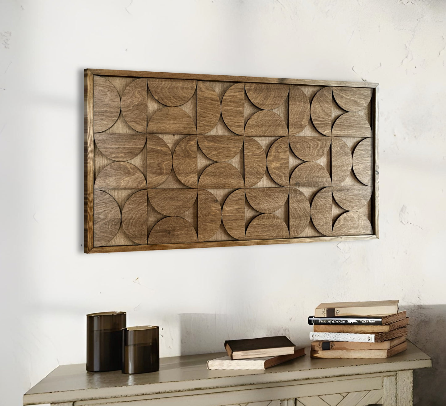 Walnut Mid Century Modern Wall Art