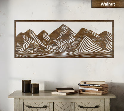 Geometric Mountain Wooden Decor