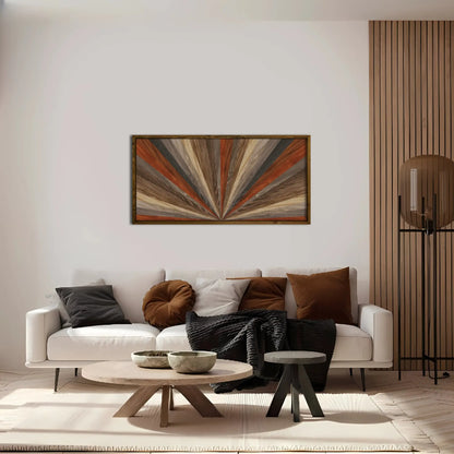 Wood Art Print - Geometric Lines