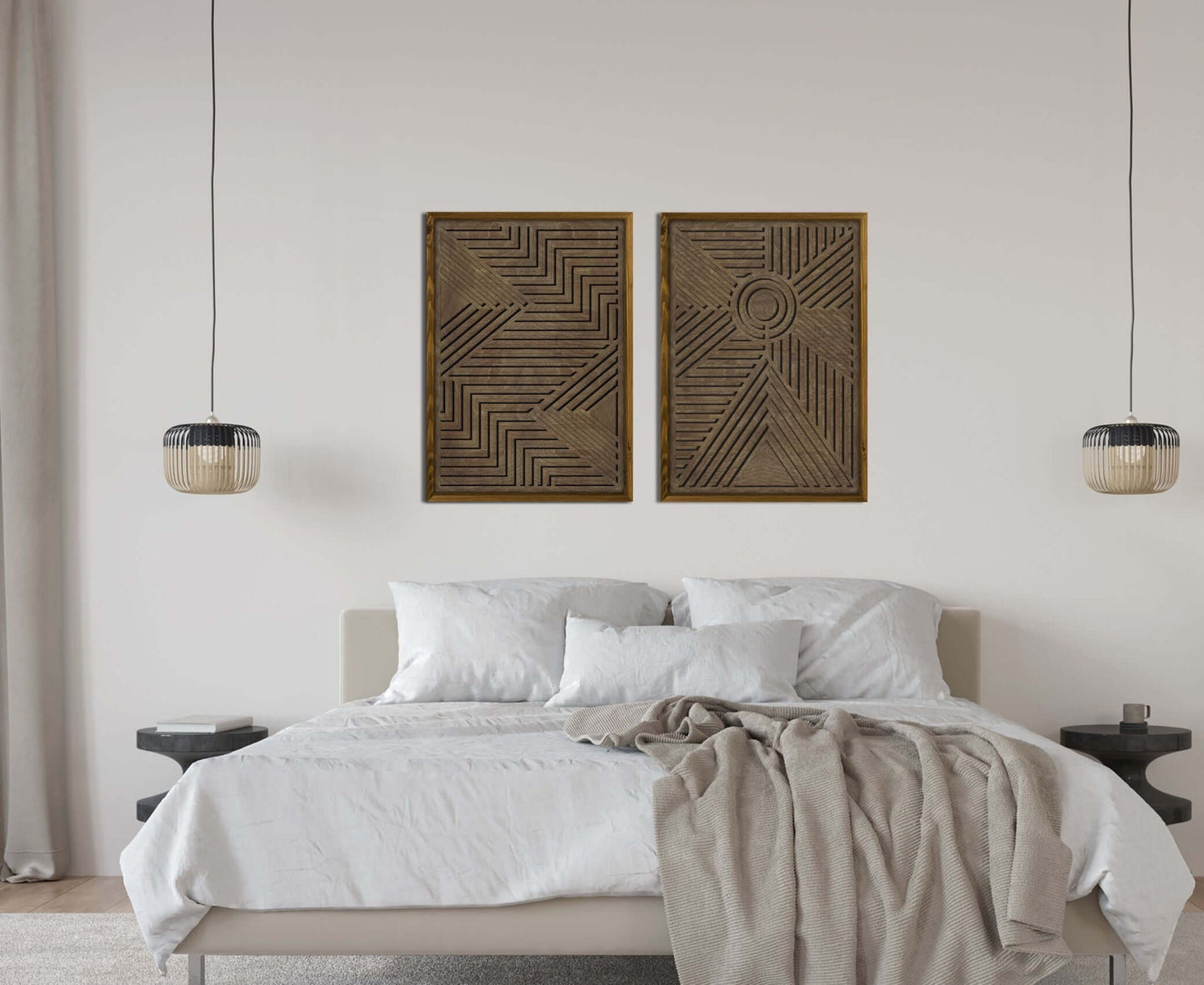 Geometric Wooden Lines Home Decor