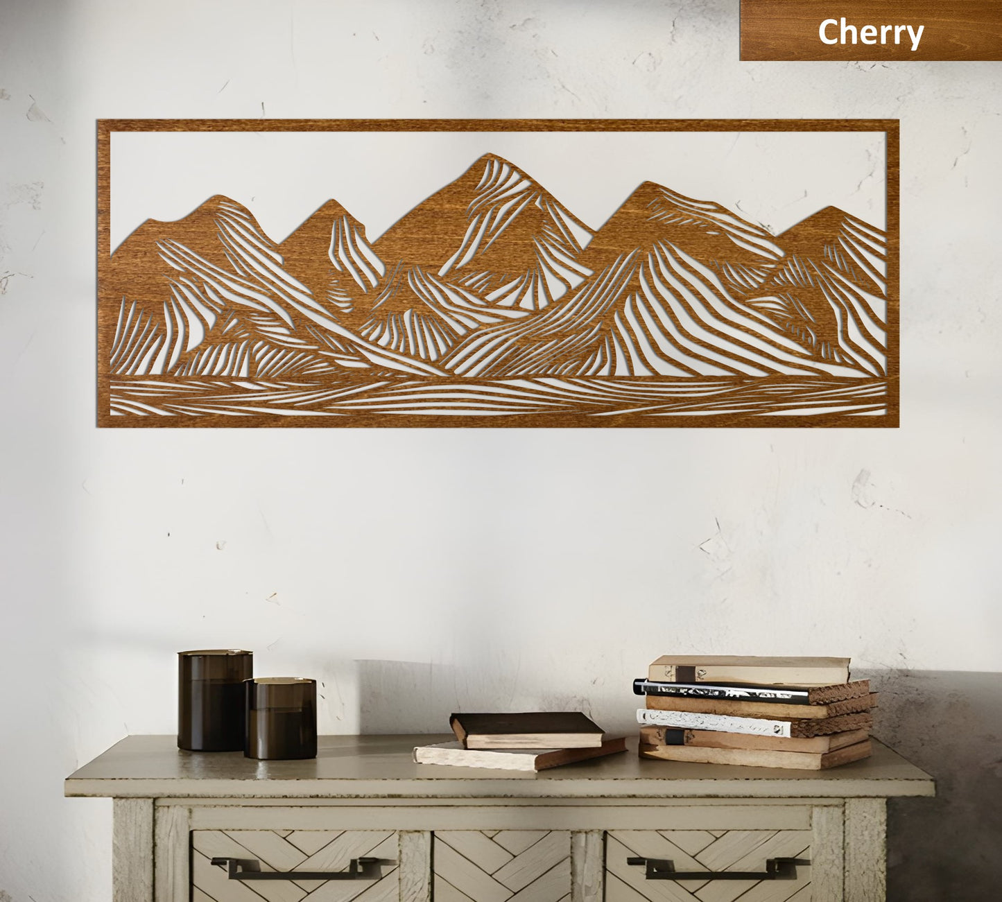 Geometric Mountain Wooden Decor