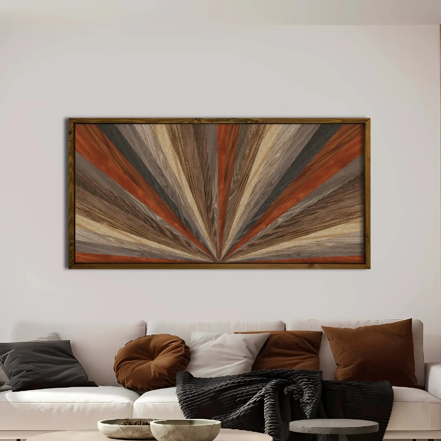 Wood Art Print - Geometric Lines