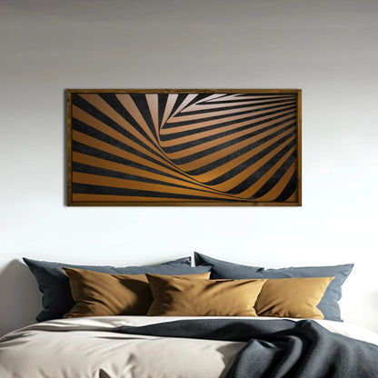 Wood Art Print - Geometric Lines