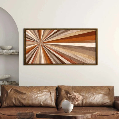 Wood Art Print - Colourful Lines