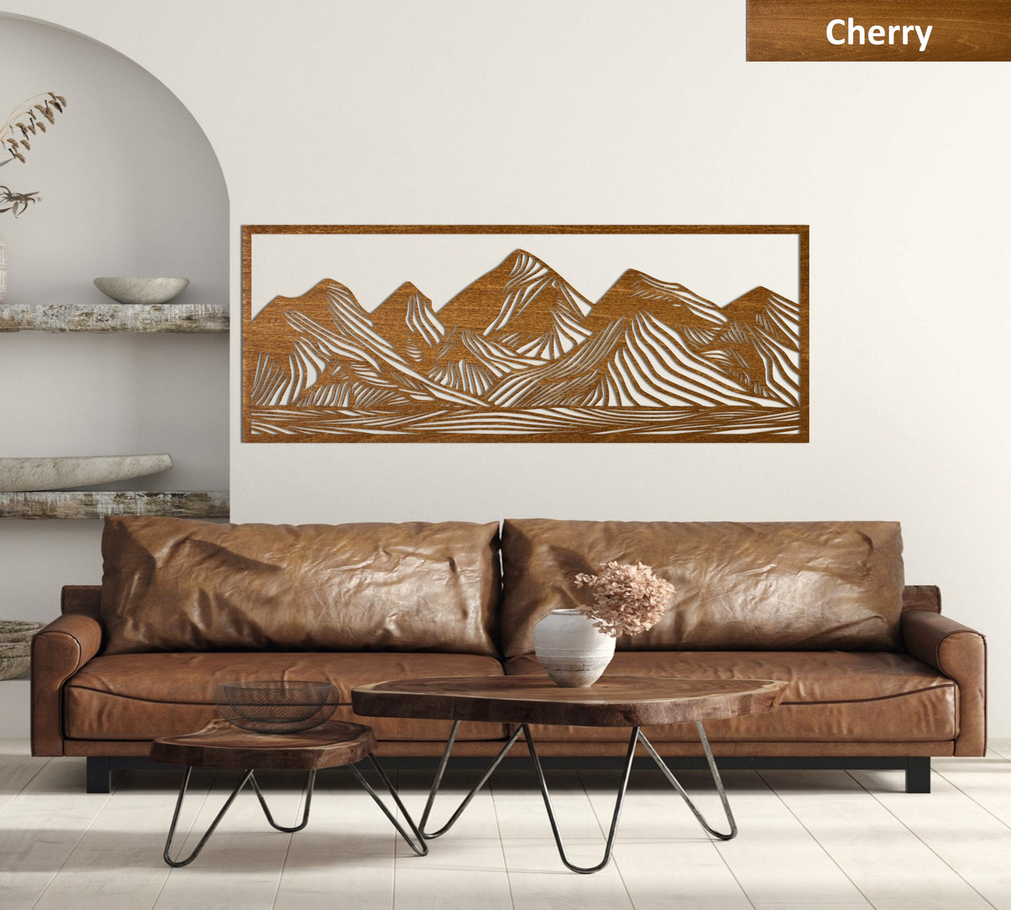 Geometric Mountain Wooden Decor