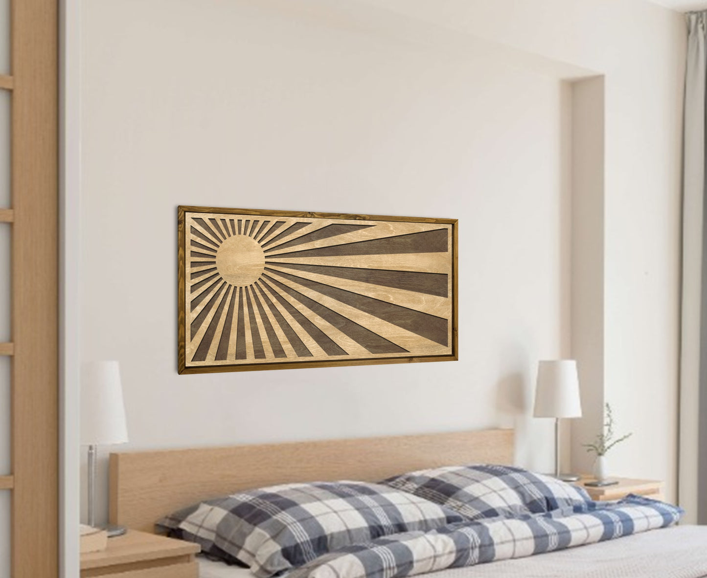 Wood Wall Art - Modern Boho Sun Wall Art