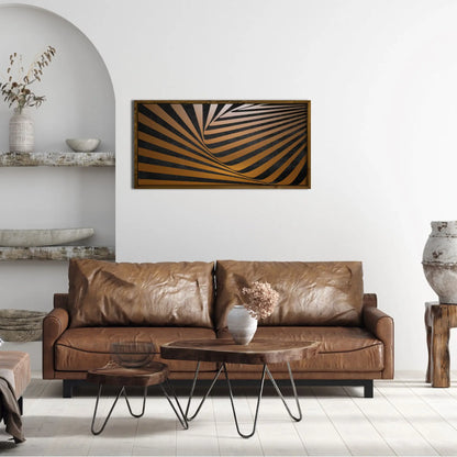 Wood Art Print - Geometric Lines