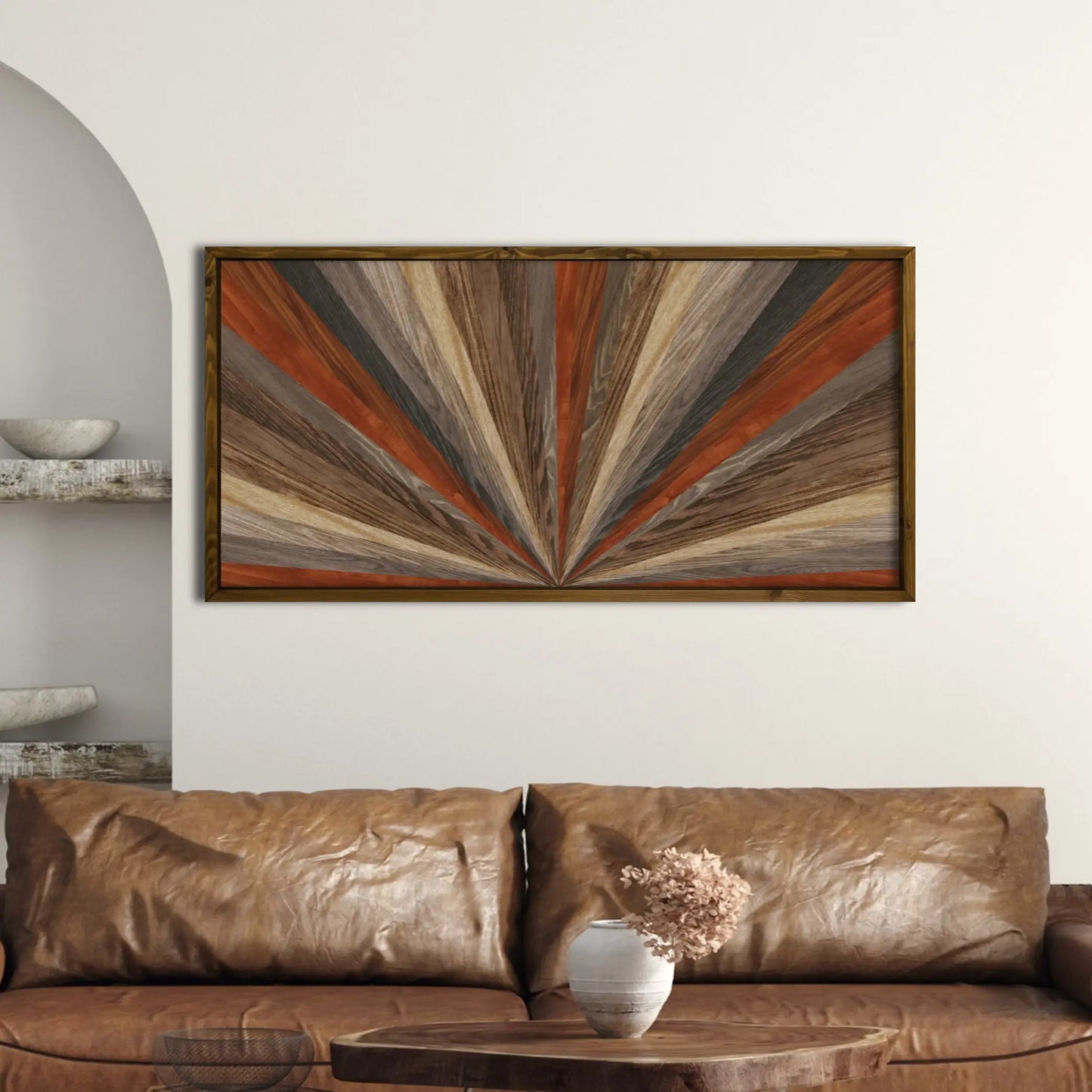 Wood Art Print - Geometric Lines